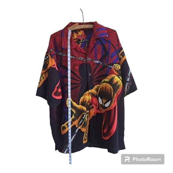 Spiderman Fab exchange short sleeve shirt men's button front XL - Picture 5 of 11